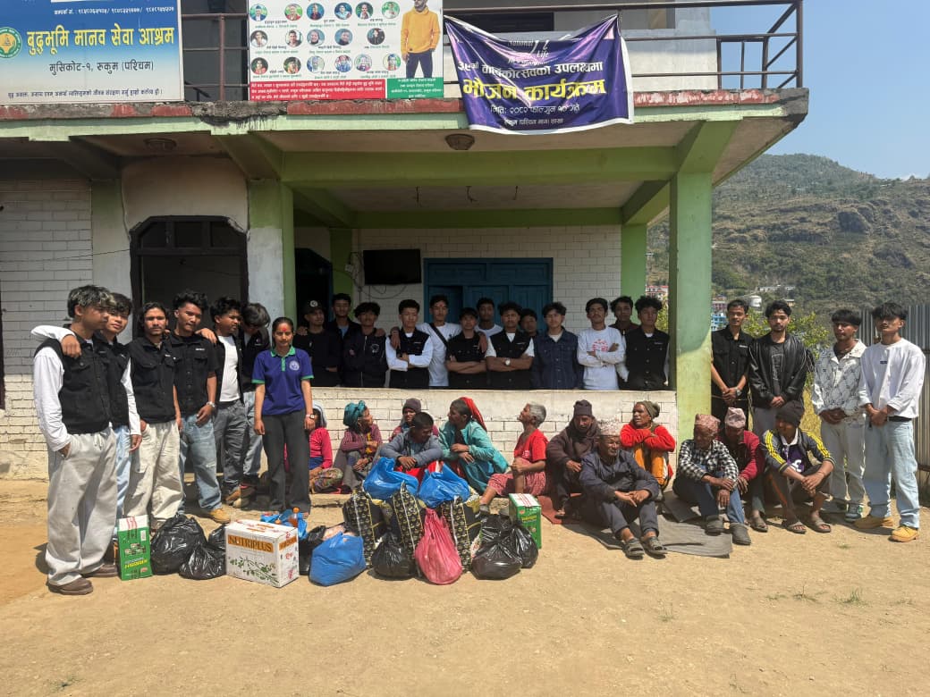 नयाँ वर्षको अवसरमा बुद्धभुमी मानव सेवा आश्रमलाई खाद्यान्न सहयोग