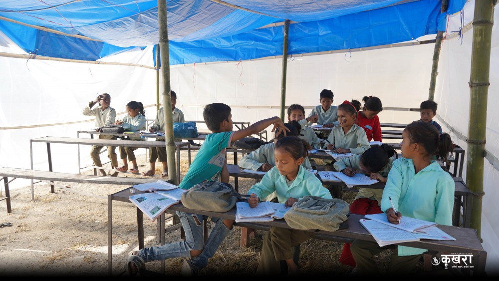 भूकम्प प्रभावित क्षेत्रका विद्यार्थीहरूमा अझै हटेको छैन त्रास 