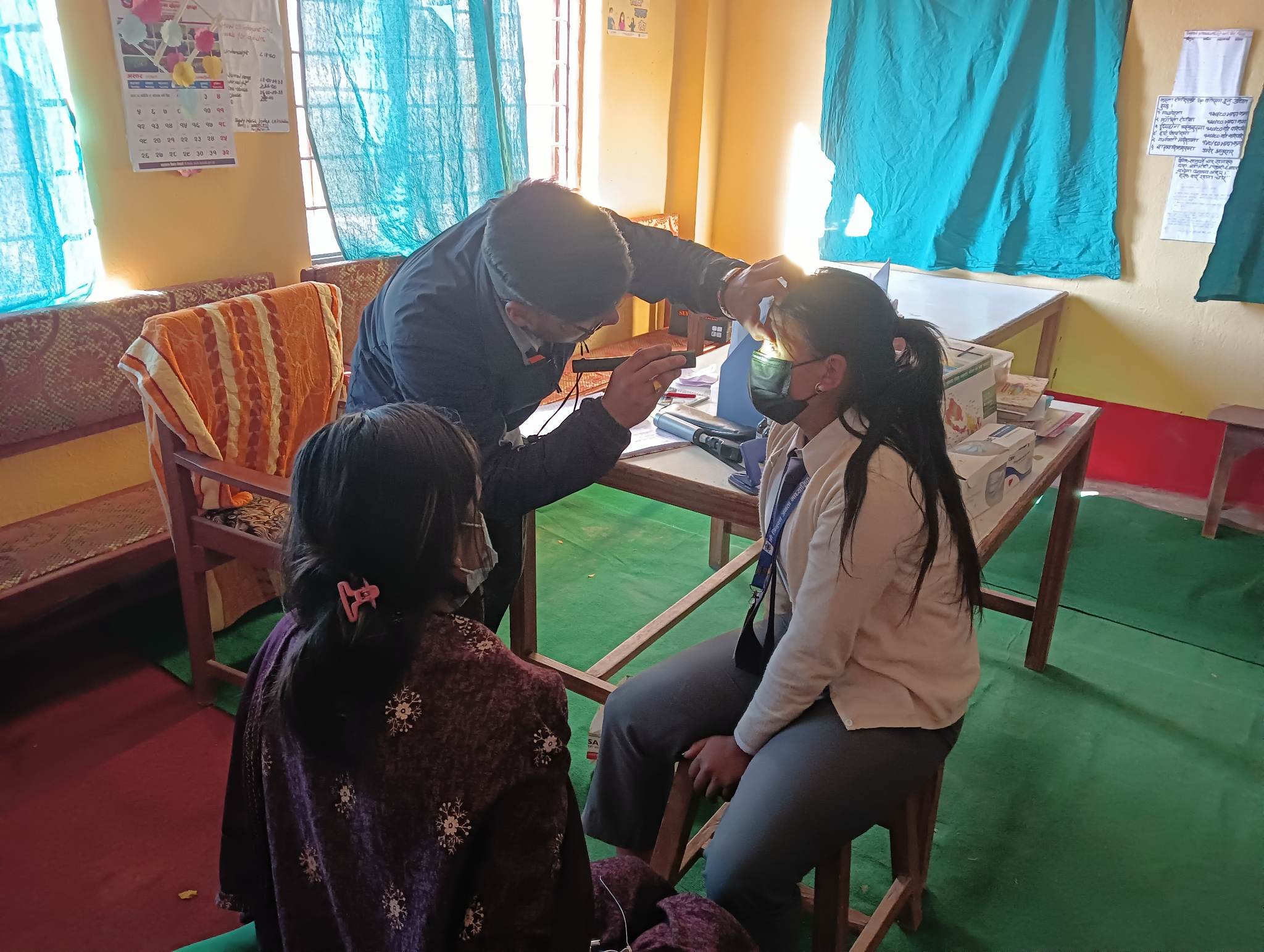 त्रिजमाविका विद्यार्थीको निःशुल्क आँखा जाँच, दृष्टि दोष धेरै 