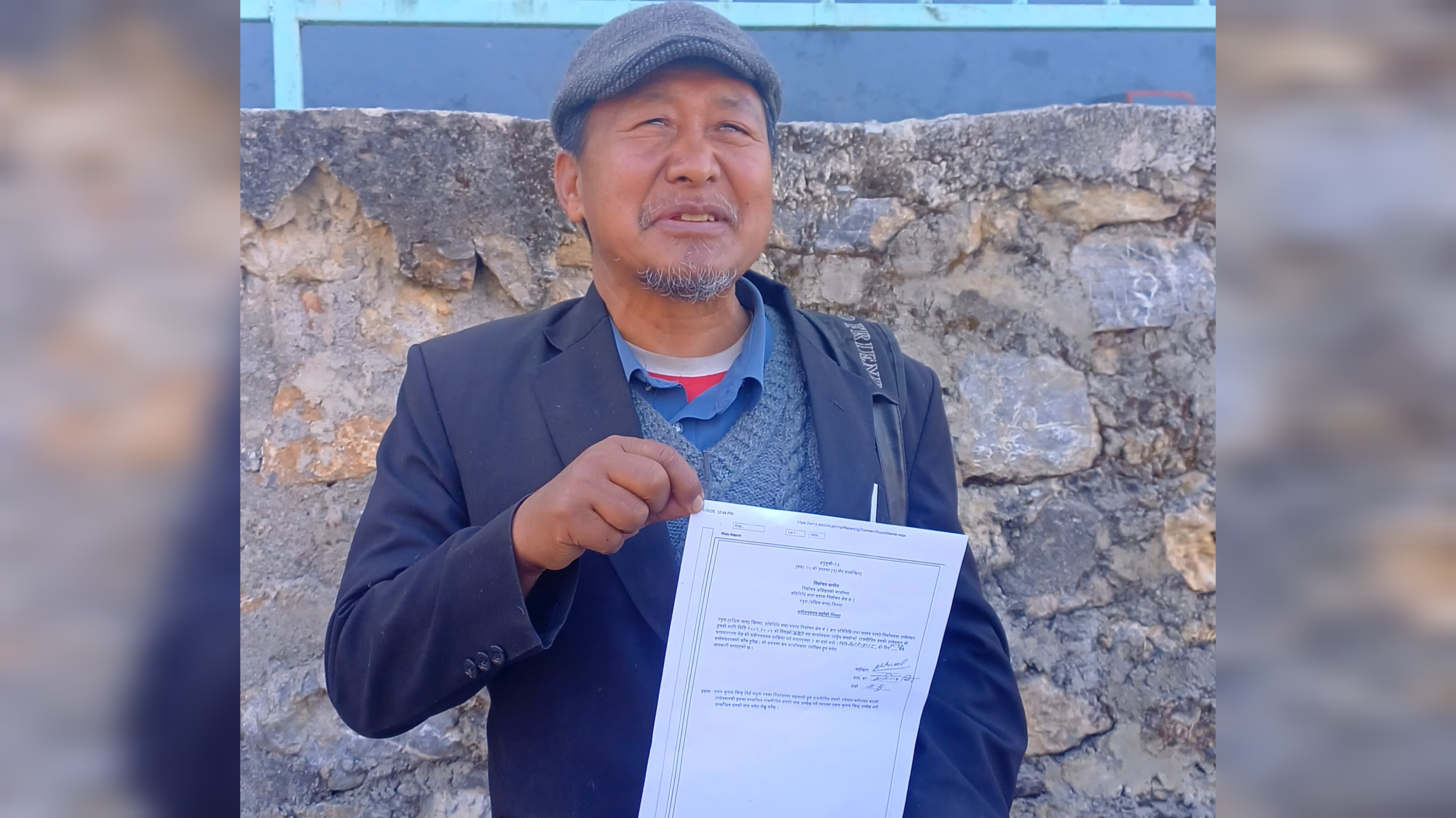 रूकुम पश्चिममा जनमाेर्चाका सत्यनारायणकाे पहिलाे मनाेनयन