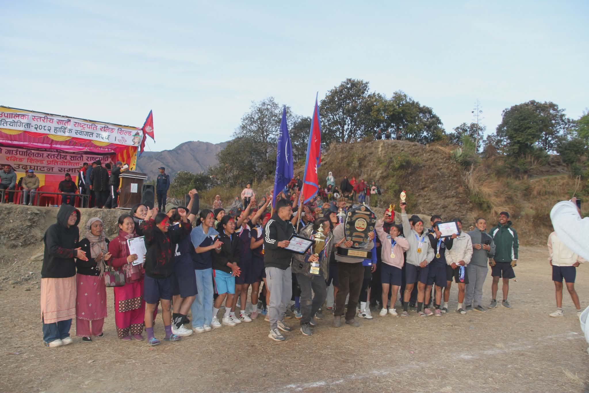 भूमे गाउँपालिकाको सातौँ राष्ट्रपति रनिङ शिल्ड नेरा माविले जित्यो