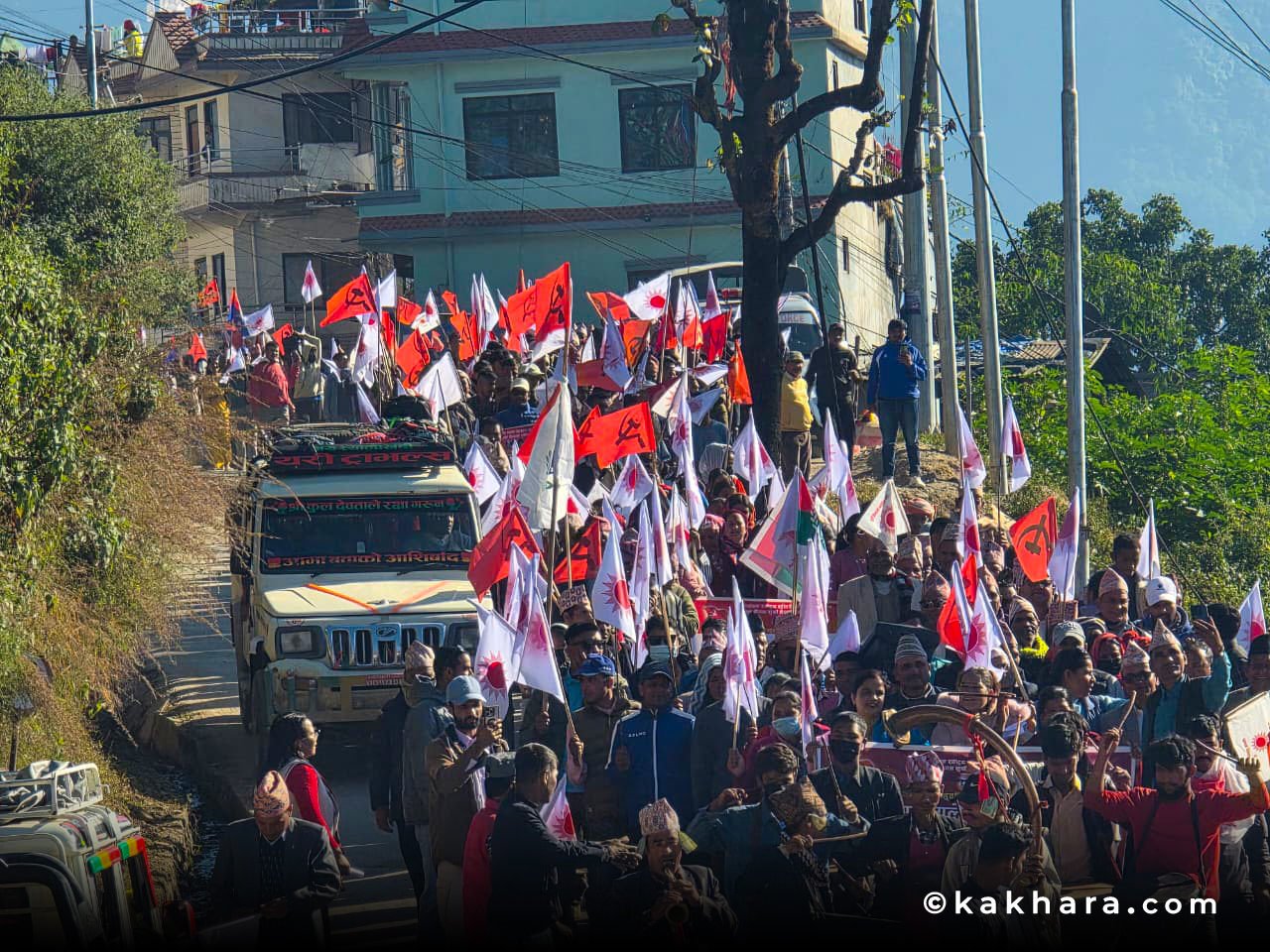 रुकुम पश्चिममा एमालेको जनसभा (फाेटाे फिचर)