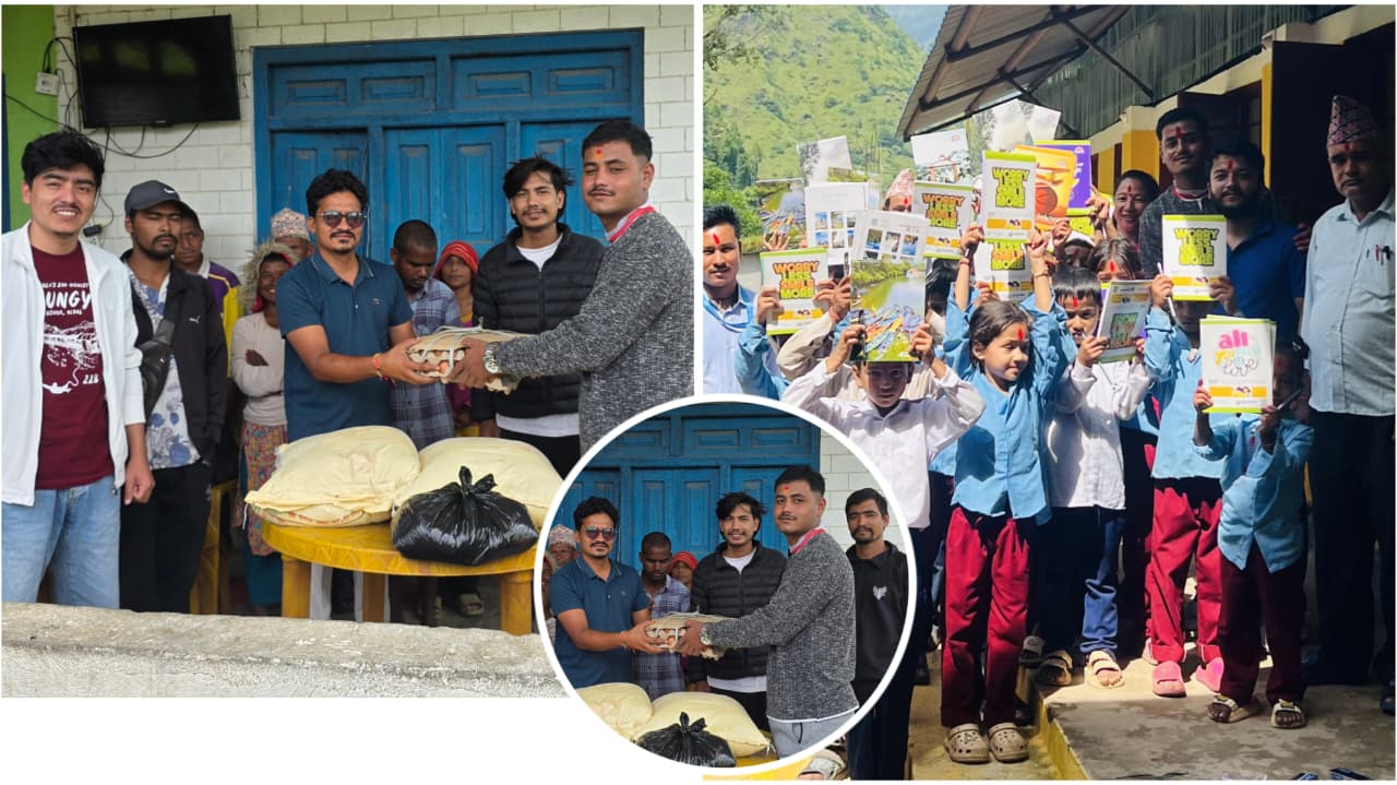 जन्मदिनको अवसरमा आश्रम र विद्यालयमा आभासको सहयोग 