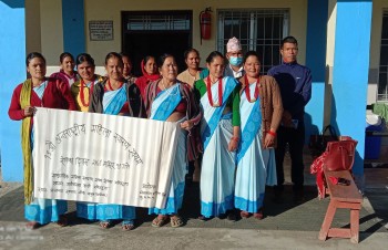 मुसिकोट ११ का ७ जना महिला स्वास्थ्य स्वमंसेविकालाई सम्मान 