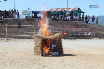 मुसिकोटमा आगलागी नियन्त्रण सम्बन्धी नमुना अभ्यास 