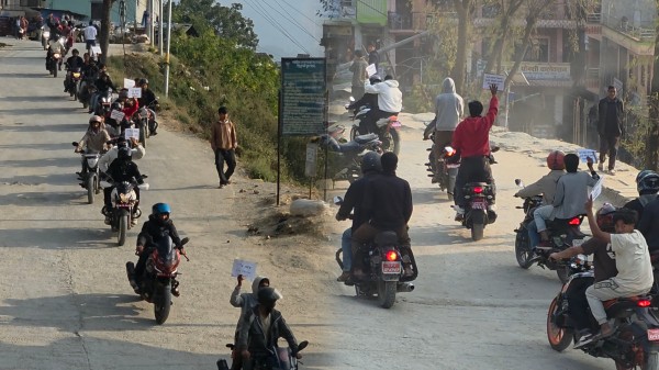 मुसिकोटमा युवाहरूले स्वत: स्फुर्त निकाले मोटरसाइकल र्याली