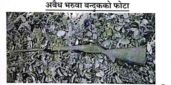 मुसिकोट ८ बाट भरुवा बन्दुक बरामद 