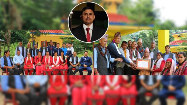 आफूले पढेको विद्यालयमा विजयद्वारा सरस्वती मन्दिर निर्माण, परिवारलाई विद्यालयकाे सम्मान