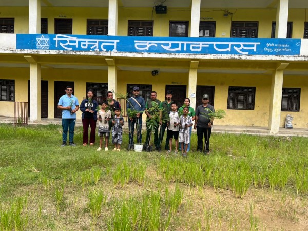 सिम्रुतु क्याम्पस त्रिवेणीमा वृक्षारोपण