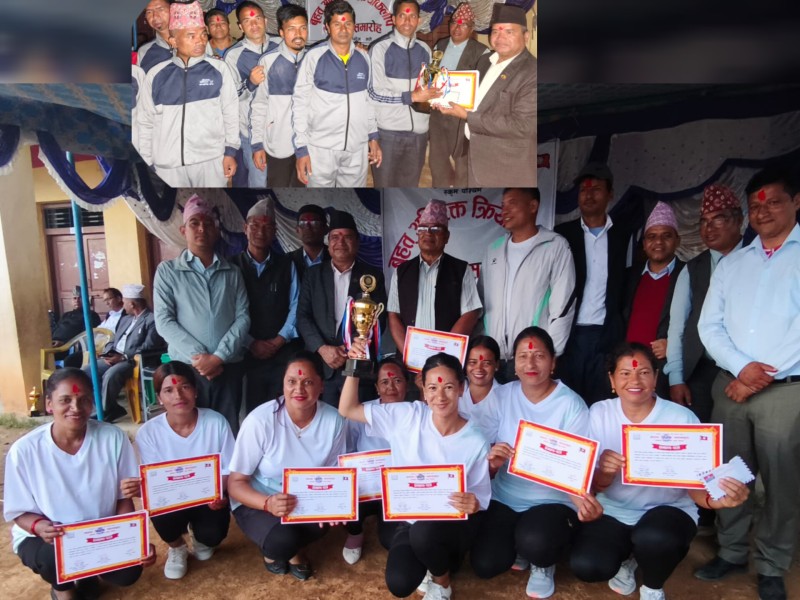 वृहत् अतिरिक्त क्रियाकलाप : पुरुष भलिबलतर्फ ज्ञानोदय मावि लहुँ र महिला भलिबलतर्फ त्रिजमावि खलङ्गा प्रथम 