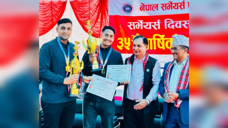 अल नेपाल कर्मचारी ब्याडमिन्टनः हरि र नरेन्द्रकाे जोडी प्रथम