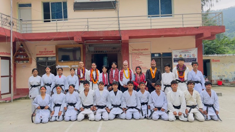 आठबिसकाेटमा गाेजु-रियाे करातेकाे ब्ल्याक बेल्ट ग्रेडिङ तथा दीक्षान्त समारोह सम्पन्न