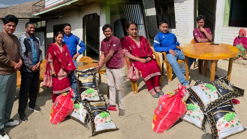 नयाँ सरकार बनेको खुसीयालीमा केसीद्वारा बुद्ध भूमि आश्रमलाई सहयोग 