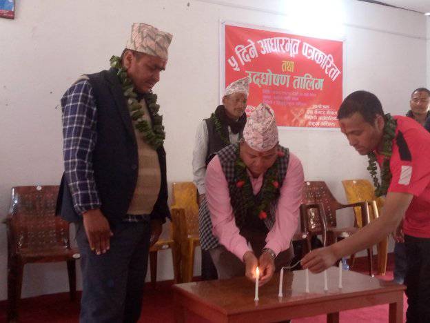 त्रिवेणिमा ५ दिने आधारभूत पत्रकारिता तालिम 