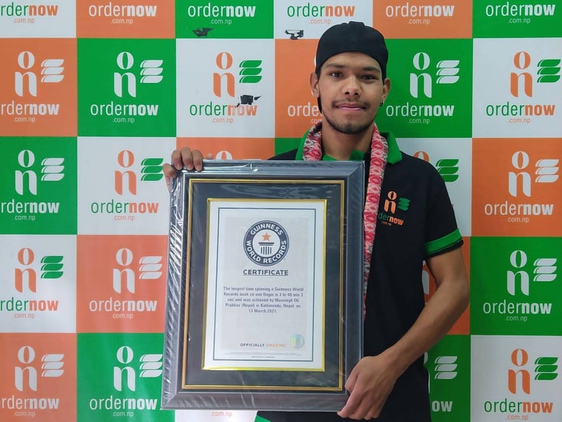 प्रभासले राखेकाे पहिलो विश्व रेकर्डको प्रमाणपत्र आयो 