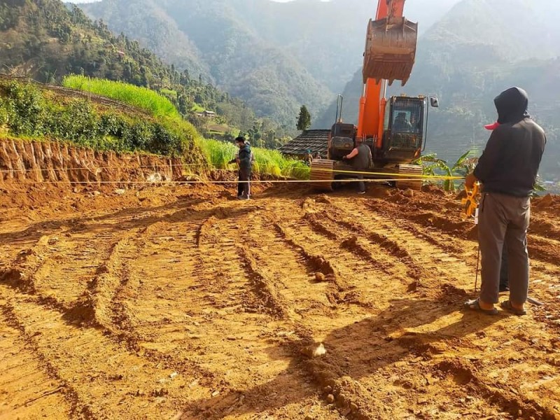 मुसीकोट १० को वडा कार्यालय भवन बन्दै 