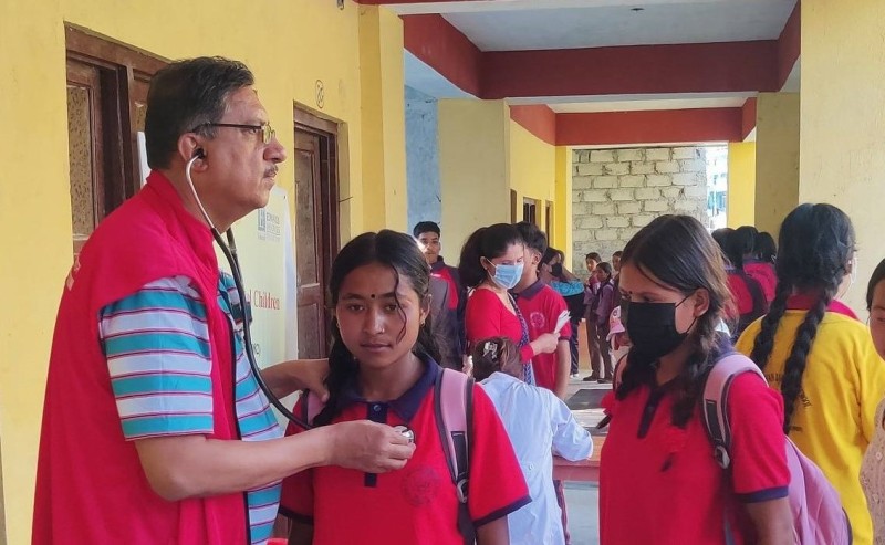 रुकुम पश्चिमका छ हजार एकसय विद्यार्थीको मुटु परीक्षण