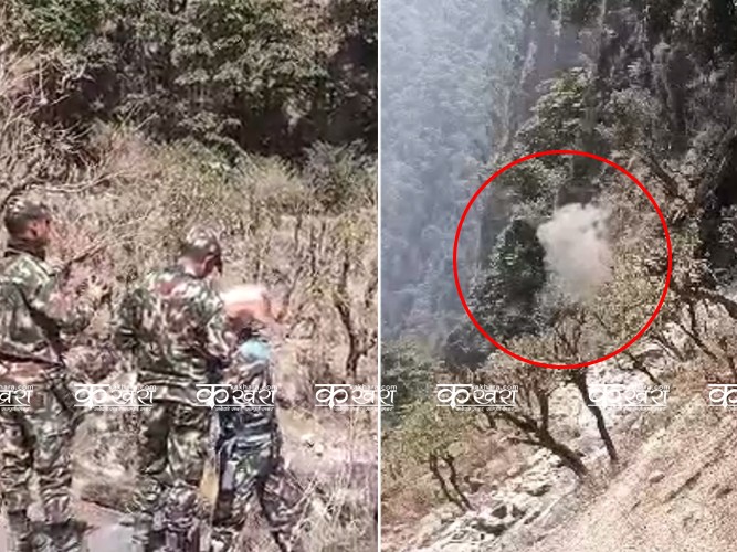 रूकुम पूर्वकाे सिस्ने २ मा भेटिएका सकेट बम सेनाद्धारा डिस्पोज (भिडिओ सहित)