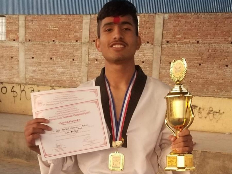 राष्ट्रिय तेक्वान्दोमा रुकुम पश्चिमका डिल्ली तेस्रो 