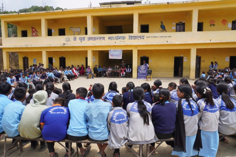 त्रिवेणीमा मावि स्तरीय हाजिरजवाफ प्रतियोगिता सम्पन्न