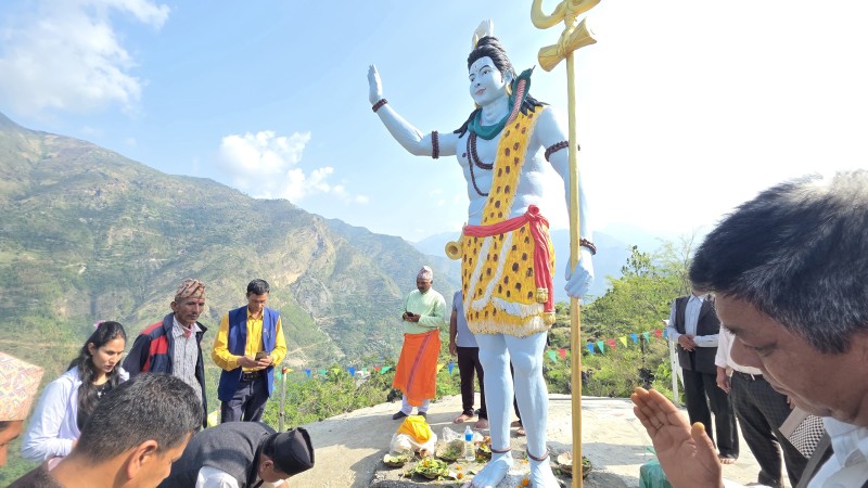 बारिपोले साइकुमारी मन्दिरमा शिव र गणेशको मूर्ति अनावरण 