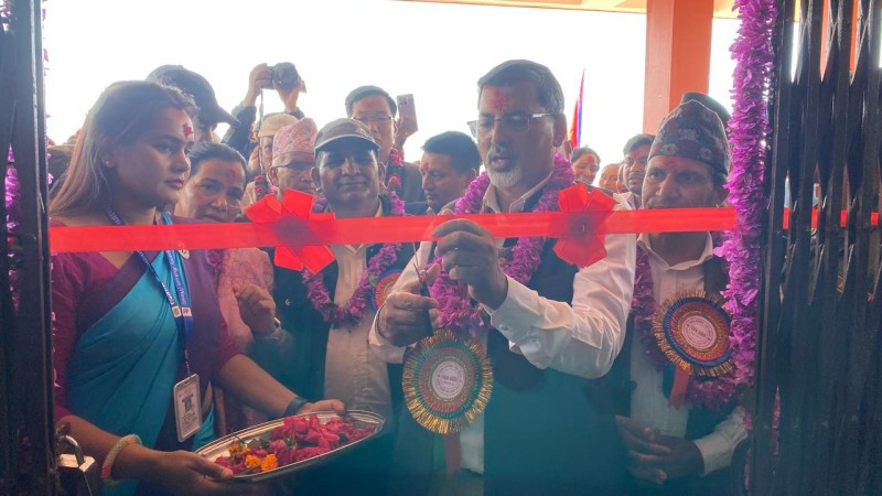 त्रिवेणी गाउँपालिकाको नवनिर्मित भवन उद्घाटन