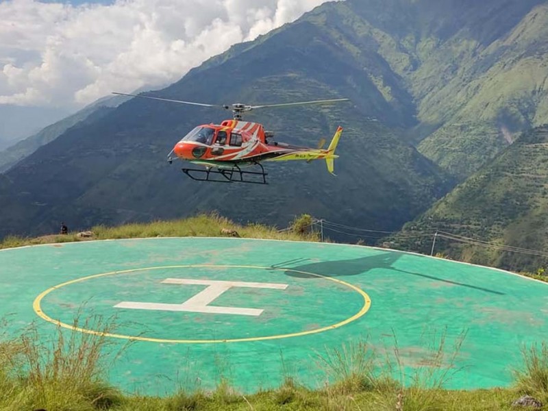 ढुंगाले च्याप्दा घाइते भएका खड्काको हेलिकोप्टर मार्फत उद्धार