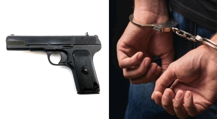 पेस्तोलसहित एक युवक पक्राउ