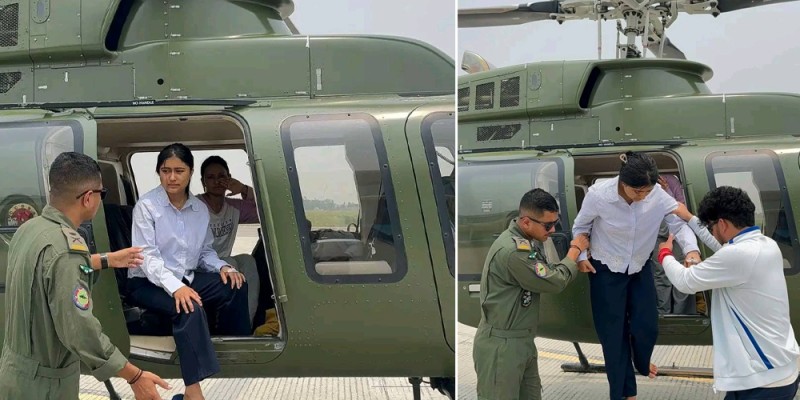 महोत्सवका लागि रुकुम पुगेकी गायिका रचना बिरामी: हेलिकोप्टर मार्फत उद्धार