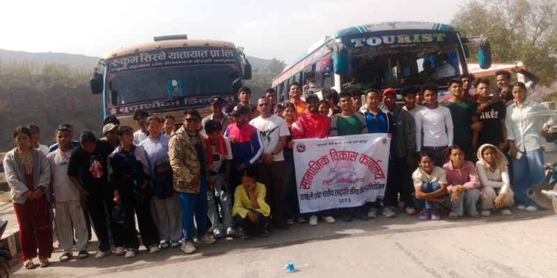 प्रदेश राष्ट्रपति रनिङ शिल्ड खेल्न रुकुम पश्चिमको टोली सुर्खेत पुग्यो 