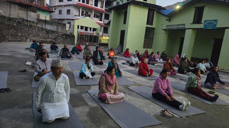 मुसिकोटमा १० दिने निःशुल्क योग शिविर सुरु 