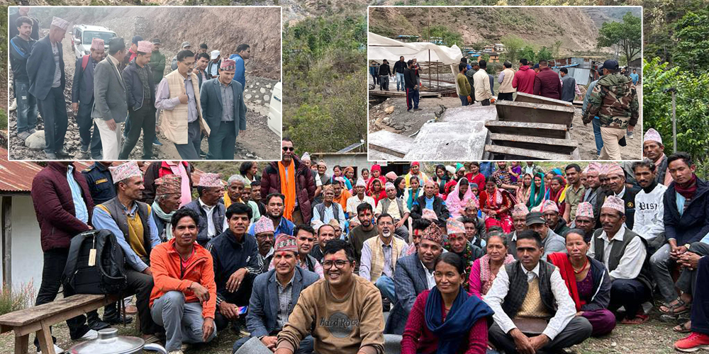 पूर्व अर्थमन्त्री शर्माद्धारा गृहजिल्लामा जनभेटघाट सुरु, विभिन्न आयाेजनाकाे निरिक्षण